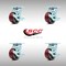 Service Caster 4 Inch SS Poly on Aluminum Swivel Caster Set with Roller Bearings and Brakes SCC SCC-SS30S420-PAR-TLB-4 - alternate 5